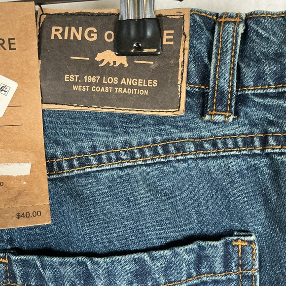 Ring of Fire Boys Relaxed Med Wash Distressed Blaze Jeans Size 20 NWT - Picture 9 of 15